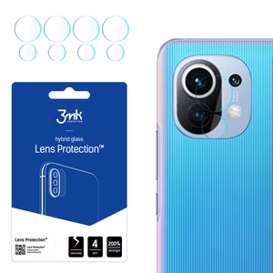 3MK FLEXIBLE GLASS LENS hibridinis stiklas PROTECT XIAOMI MI 11 / MI 11 5G 4 vnt. kamerai