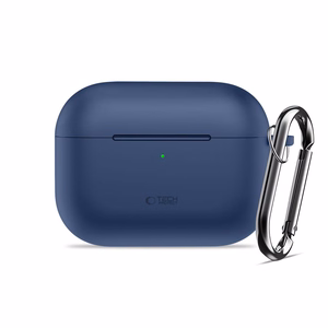 "Tech-Protect" silikoninis dėklas su kabliuku, skirtas "AirPods Pro" - tamsiai mėlynas