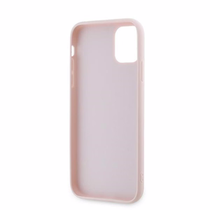 Karl Lagerfeld Diagonal Quilted Script dėklas telefonui iPhone 11 / Xr - rožinis