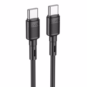 Hoco X83 60W Type-C to Type-C 1.0m juodas USB kabelis