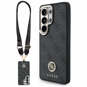 Guess чехол 4G Big Rhinestone Triangle Strap MagSafe Samsung Galaxy S26 Ultra черный
