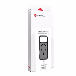 Чехол для iPhone 17 Pro / 18 Pro (низкий край камеры) Forcell F-Protect Smoke Hybrid Premium совместимый с MagSafe черный