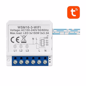Išmanusis jungiklio modulis WiFi Avatto WSM16-W3 TUYA