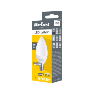 Rebel žvakės formos E14 LED lemputė, 7 W, 4000 K, 230 V