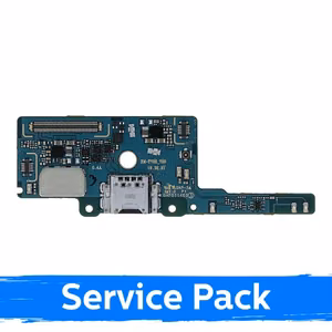 Charging Port Compatible With Samsung T725 Tab S5e with Flex / Silver (Service Pack)