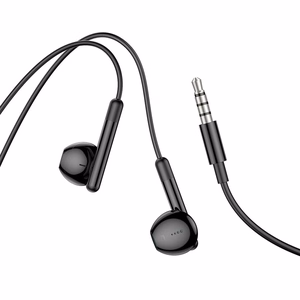 HOCO laidinės ausinės Jack 3,5 mm su mikrofonu M93 juodos
