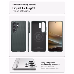 Spigen Liquid Air Mag MagSafe чехол для Samsung Galaxy S26 Ultra - зелёный