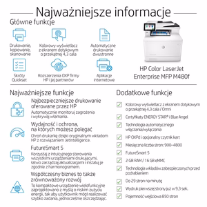 HP Color LaserJet Enterprise M480f – цветное лазерное МФУ с Ethernet (3QA55A)