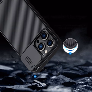 Dėklas Nillkin CamShield Pro Apple iPhone 14 Pro Max mėlynas