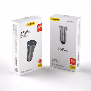 Автомобильное зарядное устройство Dudao R4Max 55 Вт с USB-C / USB-A, серое