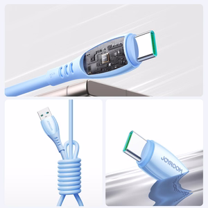 Joyroom S-A59 Vibrant Series 3A кабель USB-A — USB-C 1.2м синий