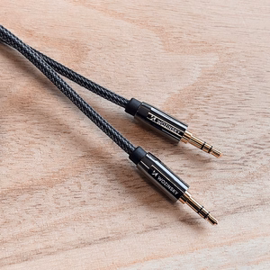 Wozinsky universalus mini jack kabelis 2x AUX kabelis 1.5m juodas