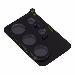 5D Full Glue Tempered Glass Camera Lens for Samsung S25 ULTRA black