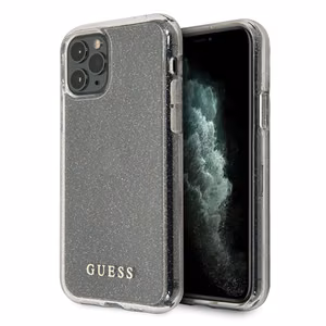 Guess GUHCN65PCGLSI iPhone 11 Pro Max серебряный/серебряный жёсткий чехол Glitter