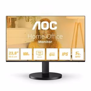 AOC 24B3HA2 kompiuterio monitorius 60.5 cm (23.8") 1920 x 1080 pikselių Full HD LED juodas