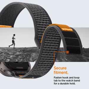 Spigen Athlex Air 2 Strap for Apple Watch (44 / 45 / 46 / 49 mm) - Black and Orange