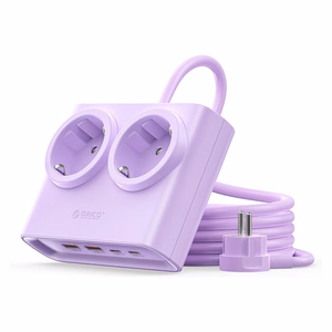 Orico PDC25 25W 6in1 удлинитель 2x AC + 2x USB-A + 2x USB-C - фиолетовый
