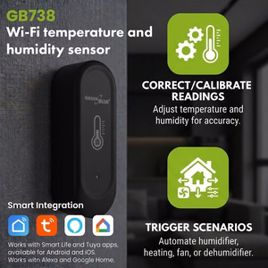 „GreenBlue“ išorinis temperatūros ir drėgmės jutiklis su „Wi-Fi“, „Android“/„iOS“, 3,0 V DC, LR03x2, IP65, GB741