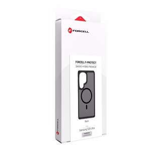 Чехол для Samsung S26 ULTRA Forcell F-Protect Smoke Hybrid Premium совместимый с MagSafe черный