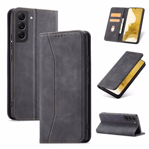 Magnet Fancy Case чехол для Samsung Galaxy S22 + (S22 Plus) кошелёк-чехол с держателем для карт чёрный