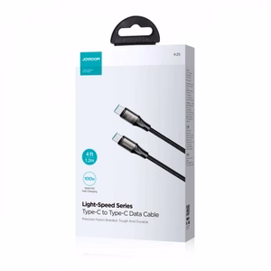 Joyroom Light-Speed Series S-A25 кабель USB-C USB-C 100W 1.2м - чёрный