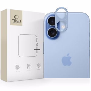 Tech-Protect Camalloy Fit+ kameros stiklas iPhone 17 mėlynas