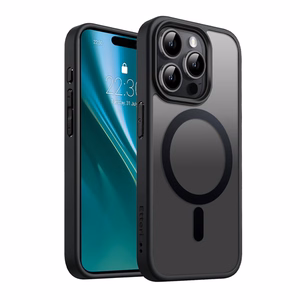 Чехол Etteri Matt Mag для iPhone 15 Pro 6,1" чёрный