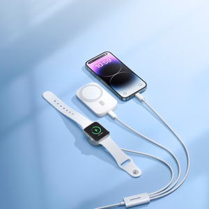 Apple Watch magnetinis įkroviklis Joyroom S-IW008 Lightning + USB-C 5V 1.2m (baltas)