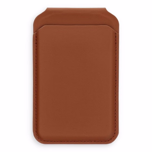 Odinis piniginė su stovu, suderinama su MagSafe Satechi Vegan Leather Wallet Stand ruda