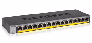 NETGEAR GS116LP Ne-valdomas Gigabit Ethernet (10/100/1000) Maitinimas per Eternetą (PoE) Juoda