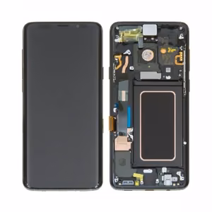 LCD display compatible with Samsung G965 S9 Plus with frame / midnight black / HQ