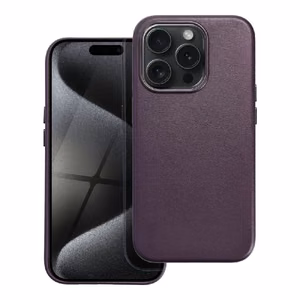 Leather Mag Cover (MagSafe) dėklas, skirtas iPhone 16, violetinis