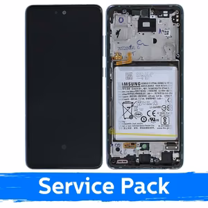 Ekranas skirtas Samsung A525 A52 (A526 A52 5G) su rėmeliu / Awesome Blue / (Service Pack) +INCLUDING BATTERY