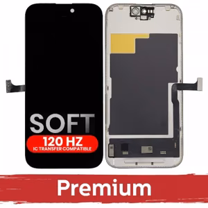 LCD дисплей совместимый iPhone 15 Pro чёрный (SOFT OLED / Stable 120Hz / Premium) *Self-Diagnosable*