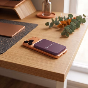 Powerbank compatible with MagSafe Forcell F-Energy SuperSlim F5K8 QC4.0 PD3.0 15W 5000 mAh cherry