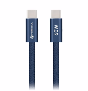 Кабель USB-C — USB-C Forcell F-Energy QC4.0 PD 3A 60W Cafule Color 1,2 м ACYH23 тёмно-синий