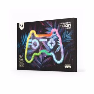 Neoninė LED RGB dekoracija GAMEPAD FLRNE04 + nuotolinio valdymo pultas Forever Light