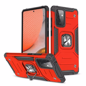 Wozinsky Ring Armor Case Kickstand Tough Rugged Cover for Samsung Galaxy A72 4G red