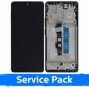 LCD display compatible with Xiaomi Poco M6 Pro 4G / Redmi Note 13 Pro 4G with frame / black (blue) / (service pack)