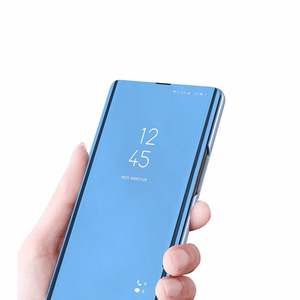 Clear View atverčiamas dėklas telefonui Samsung Galaxy A03s (166.5) mėlyna