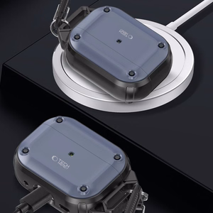 Tech-Protect Rough Hook dėklas su karabinu Apple AirPods Pro 1 / 2 - mėlynas