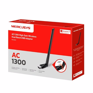 Mercusys MA30H AC1300 Беспроводная двухдиапазонная USB сетевая карта чёрный