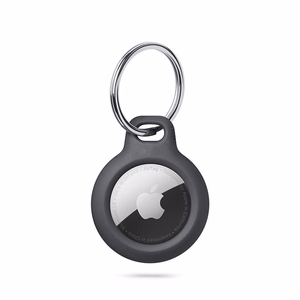 Tech-Protect Rough dėklas Apple AirTag su žiedu - juodas