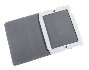 Natūralios odos dėklas Apple iPad 2, baltas