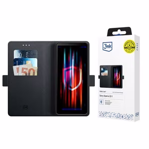 3mk piniginis dėklas telefonui Sony Xperia 10 V - juodas