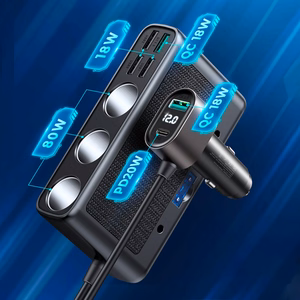Įkroviklis automobilinis Joyroom (JR-CL06) 9in1 (5xUSB; 1xUSB-C; 154W) juodas