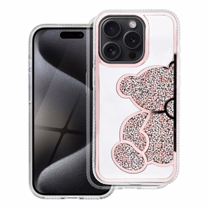 Чехол Teddy Bear для iPhone 16 Plus розовый