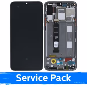 LCD ekranas suderinamas su Xiaomi Mi 9 su rėmeliu / Piano Black / (Service Pack)