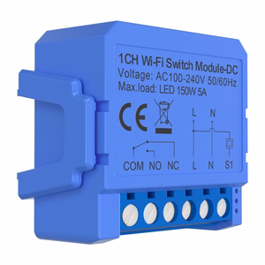 Išmanusis 1 kanalo WiFi jungiklio modulis su bepotencialiu DC kontaktu Avatto WSM16-DC-1