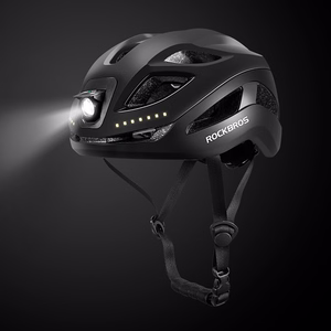 Rockbros ZK-077 Bike Helmet with Integrated Multi-Directional Lighting 57-61 cm - Black